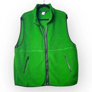 Tna Bigfoot Polar Zip Vest in Green 2X